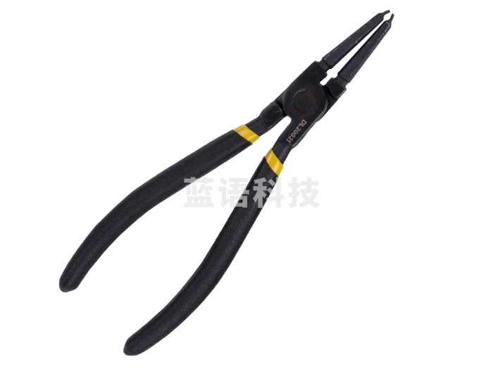 得力 DL20021德式内直卡簧钳铬钒钢(红)7寸