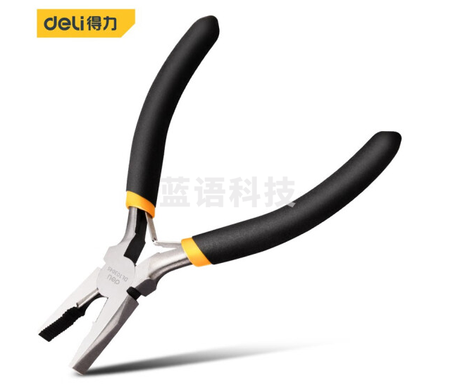 得力 DL103045迷你钢丝钳(黑)4.5寸