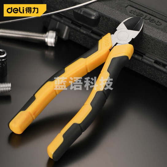 得力 DL102306日式斜嘴钳(黄)6寸