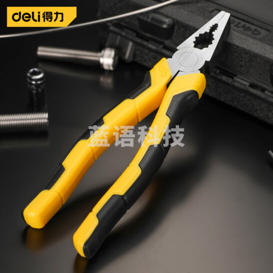 得力 DL100306日式钢丝钳(黄)6寸