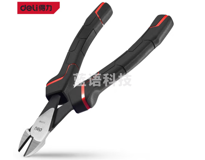 得力 DL0208Z专业级德式大头斜口钳省力铬钒钢(红)8寸
