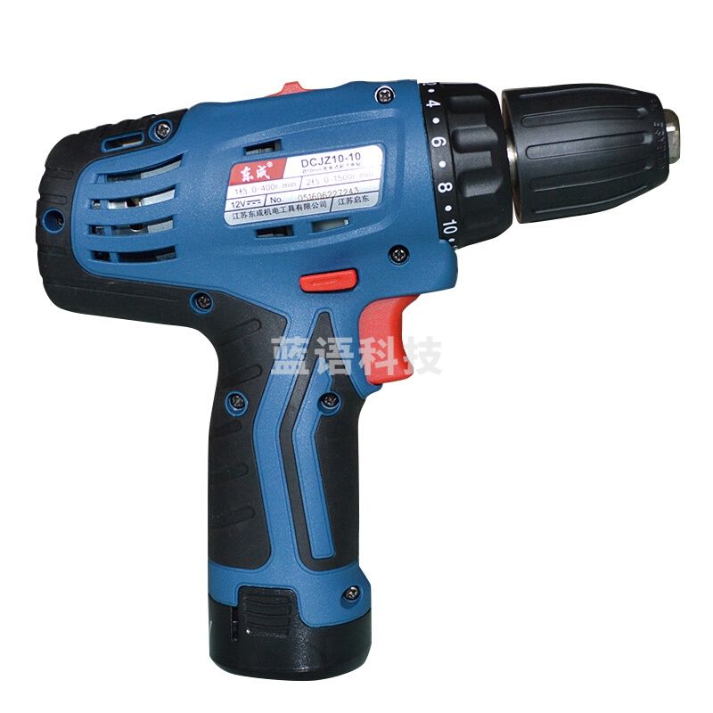 东成(DONGCHENG) DCJZ10-10E 锂电充电钻 电动工具充电式起子电钻手电钻正反调速 标配(双电版/带调速档)
