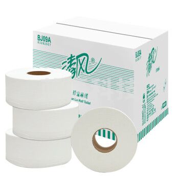 清风大盘纸大卷纸500米12卷 有芯卷纸 卫生间酒店餐厅卫生纸厕纸卫生纸厕所用纸 整箱装 商务专用