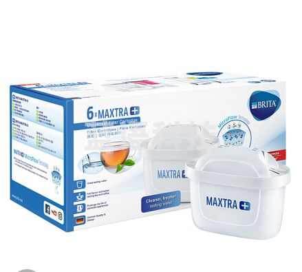 碧然德(BRITA)滤水壶滤芯 Maxtra+多效滤芯6只装 家用过滤净水壶净水器超滤机纯水软水 新升级标准版滤芯