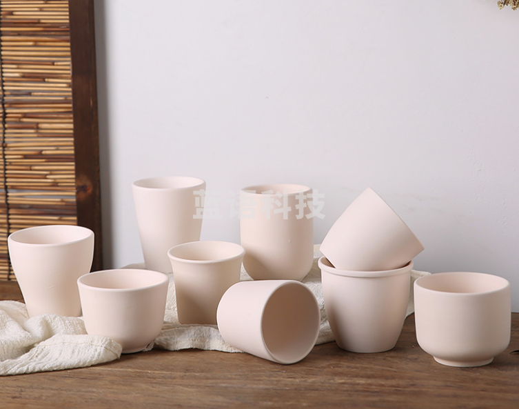 陶艺素坯杯子 高白泥DIY陶瓷半成品杯子