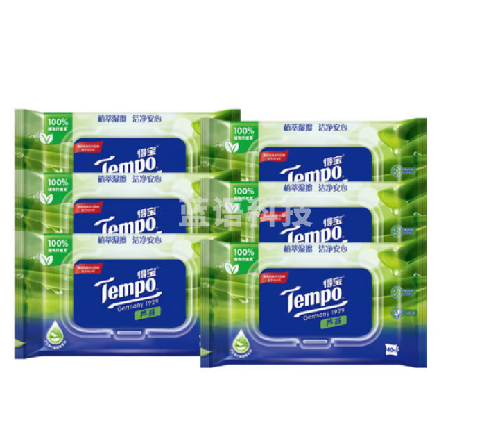得宝(Tempo) T3414 芦荟植物湿厕纸 敏感性肌肤 40片便携装 (包)