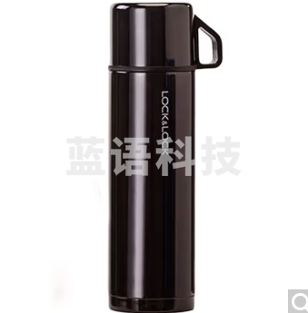 乐扣乐扣 保温杯316不锈钢便携带提手学生水杯 LHC1468 黑色480ml