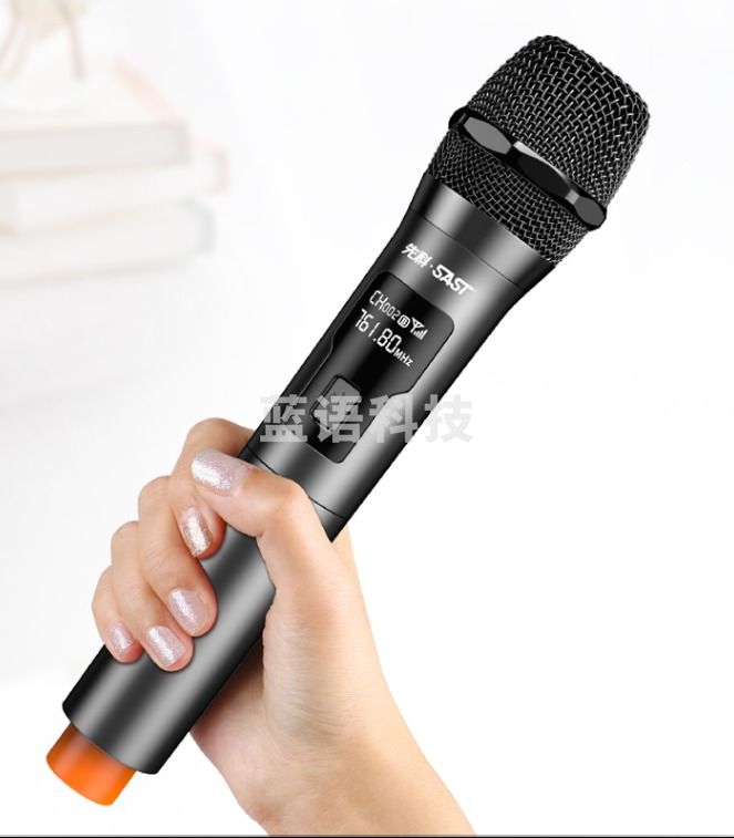 先科无线麦克风话筒充电万能麦一拖二舞台专业家用ktv全民k歌唱歌演讲会议户外音响音箱电视车载通用OK-64
