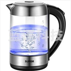 苏泊尔(SUPOR) SW-17E29A 电水壶高硼硅玻璃电热水壶 304不锈钢 1.7L