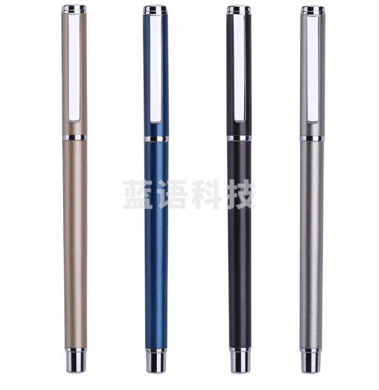 得力S82金属中性笔0.5mm子弹头(笔壳多色)(黑)(支)