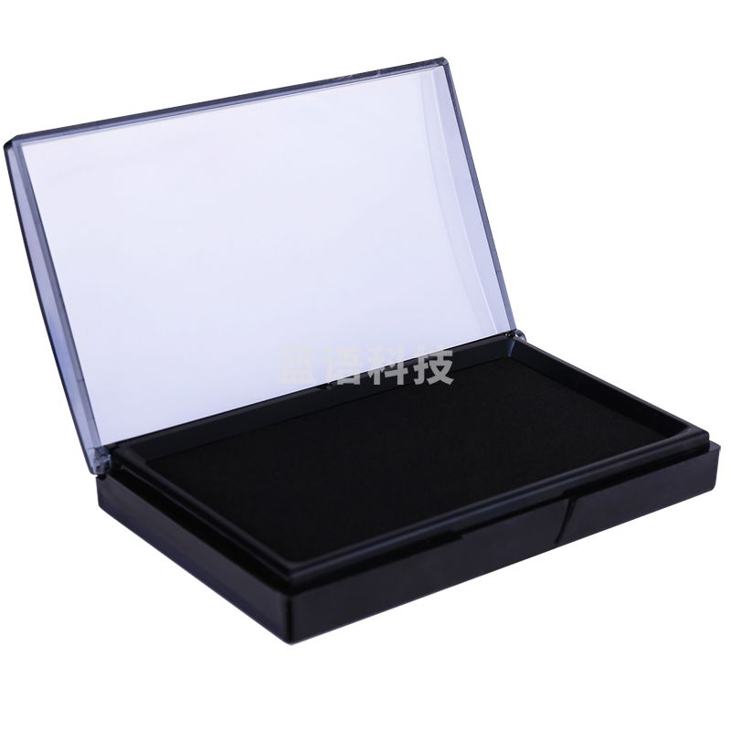 得力（deli） 印台 快干印泥大号透明塑料印台 9864快干印台(黑)（3只装）