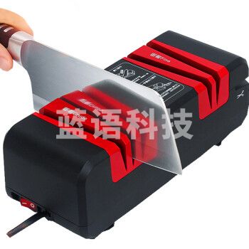 拜杰(Baijie)电动磨刀器 家用多功能菜剪刀磨刀石 厨房全自动砂轮磨刀机 快速磨刀神器 QN-M801黑红