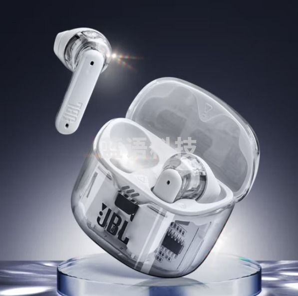 JBL TUNE FLEX 小晶豆真无线蓝牙耳机 半入耳音乐耳机 主动降噪运动防汗 手机通话耳机 白色
