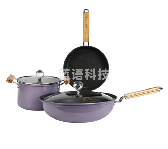 VELOSAN温仑山 德国锅具套装不粘炒锅煎锅汤锅三件套厨具礼盒送礼佳品 炒锅+煎锅+汤锅