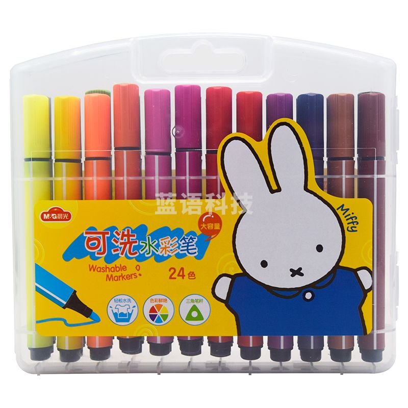 晨光(M&G)TCP90183 24色水彩笔三角杆套装(盒)