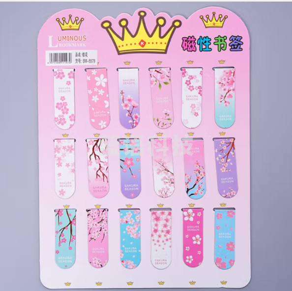 创意小清新磁铁书签卡通公主姑娘夜光磁性书签
