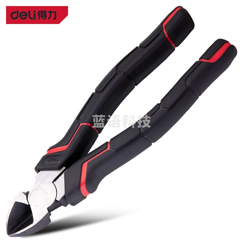 得力(deli)日式省力胶柄斜嘴钳铬钒钢斜口钳子剪线钳7英寸 DL102107