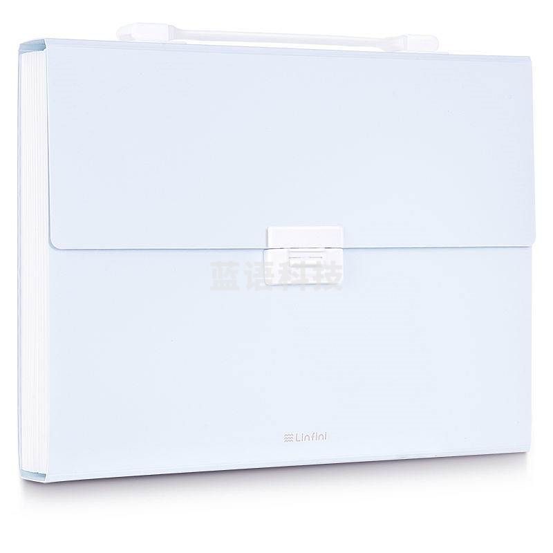 得力72410 A4-13格风琴包(浅蓝)(单位：个)