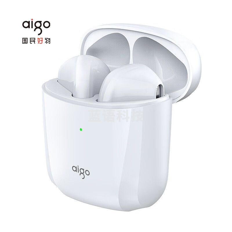 爱国者(aigo) T20真无线蓝牙耳机 半入耳式触控运动游戏跑步耳机 苹果华为小米oppo手机电脑通用 白色