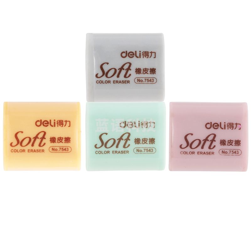 得力/deli 7543 文具  橡皮擦  12块 白色 1盒