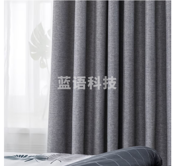 金蝉 简约现代成品窗帘 高遮光加厚客厅阳台卧室飘窗帘 灰 【适用轨道范围2.7-3.0米】【高2.4米双开】不含安装