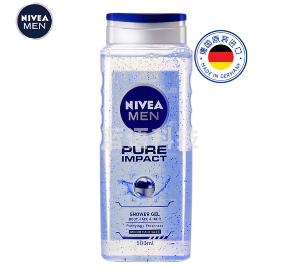 妮维雅(NIVEA)男士古龙香氛沐浴露 清爽劲肤沐浴液 沐浴乳500ml