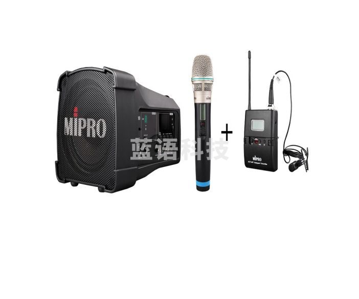 咪宝MA-100SB/BT无线户外蓝牙音响移动便携式音箱讲解扩音器喊话机带话筒 配1手持1领夹话筒(蓝牙版)