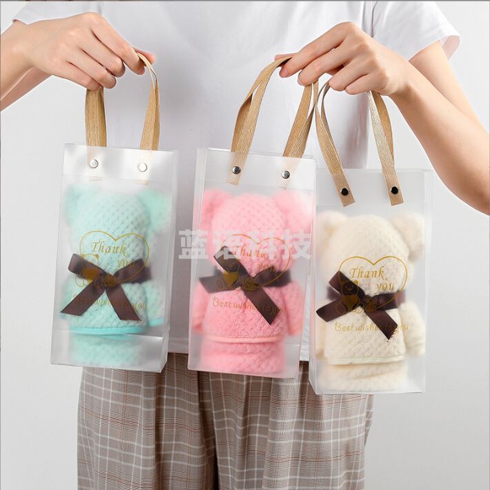 小熊毛巾 75*35伴手礼小礼品造型毛巾制作绣logo