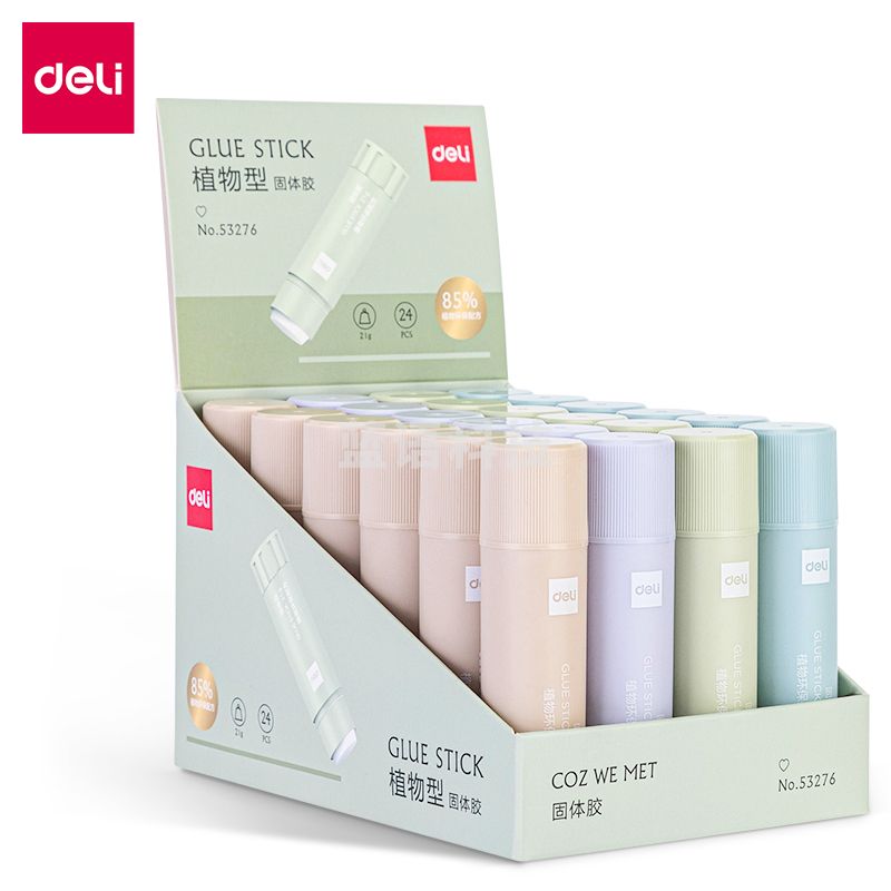 得力(deli) 53276因为遇见你植物固体胶(白色)(21g/支)