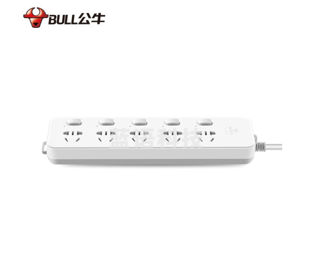 公牛(BULL)GN-312 插座/插线板/插排/排插/接线板5位分控全长3米