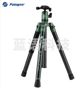富图宝(Fotopro)空气二号 兼容徕卡相机双全景云台 尼康佳能索尼数码相机碳纤维三脚支架 丛林绿 0.9KG