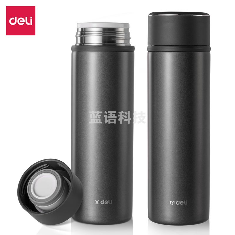 得力(deli) LL601-BGY商务保温杯(500ml)(灰)(个)