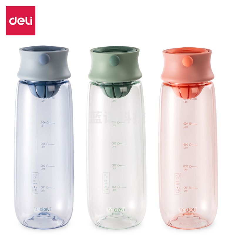 得力(deli) 17664随手杯XHAPPY系列(610ML)(旋盖)(彩盒装)(混)(个)