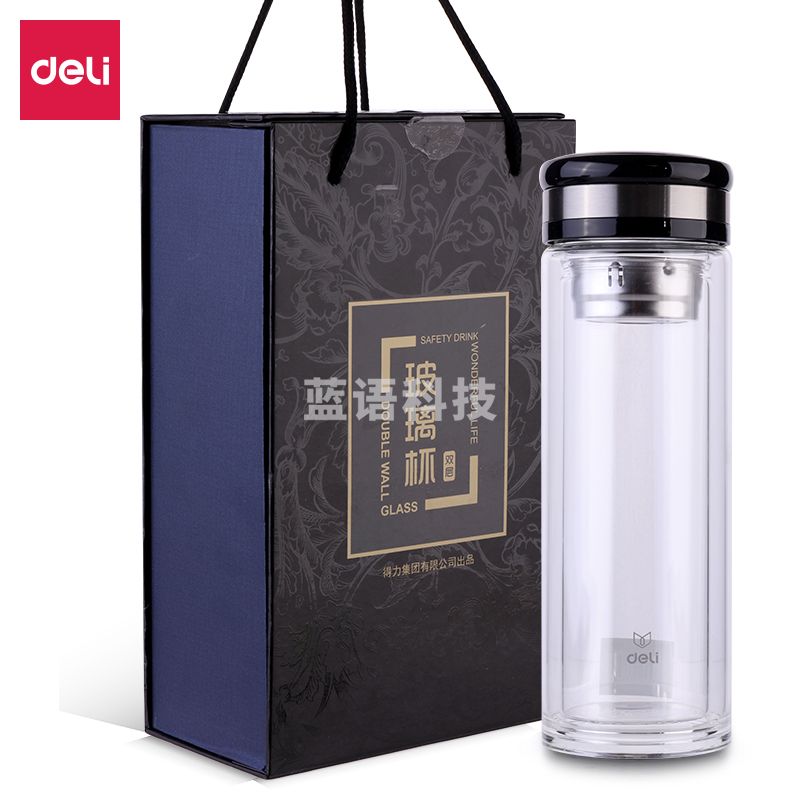 得力(deli) 6100玻璃杯(黑色)