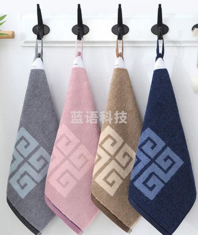 金号 手绢巾四方毛巾4条装 挂绳S6206