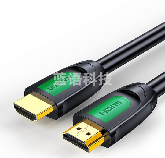 绿联 HDMI线2.0版绿黑款圆线10米 4k高清线3D视频线机顶盒显示器连接线 40466