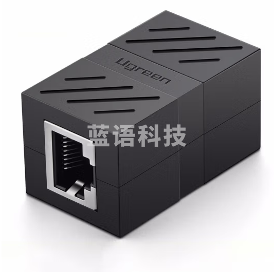 绿联(UGREEN) 绿联RJ45网线连接器电脑网线双通头模块直通头水晶头5/6/7类网络连接线延长 黑色-10个装30718