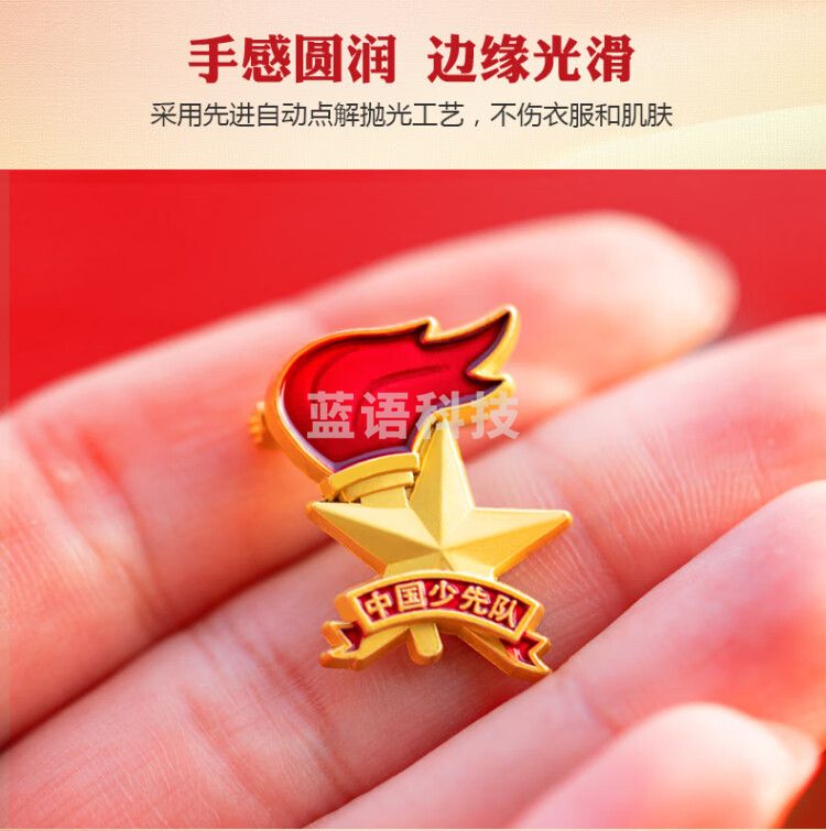 得力(deli)少先队队徽 小学生少先队员队徽 立体别针款 50560