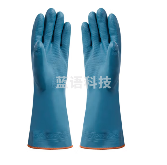 越秀山 加绒保暖手套 冬季加长加厚家务PVC手套 洗碗洗衣厨房胶皮手套 1双装