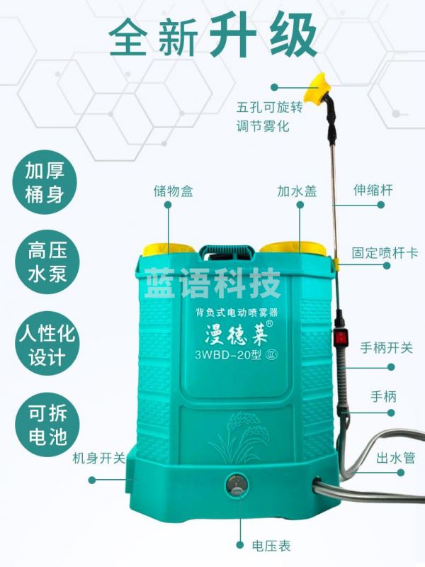 20L背负式锂电高压电动喷雾器