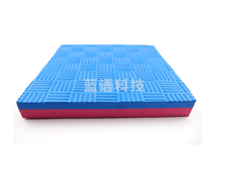 冰禹 BYyc-299 跆拳道地垫 商场eva泡沫拼接地垫 红蓝-五道纹4.0cm厚 1*1米