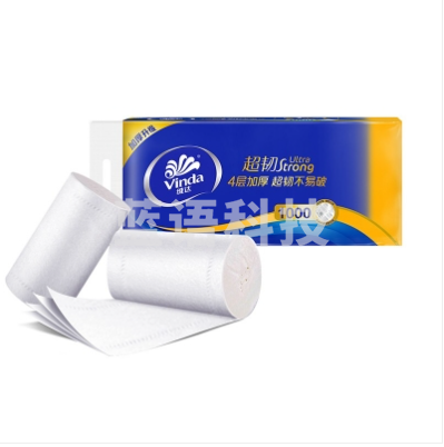 维达(Vinda) 无芯卷纸 超韧4层100g卫生纸*10卷 纸巾 母婴可用