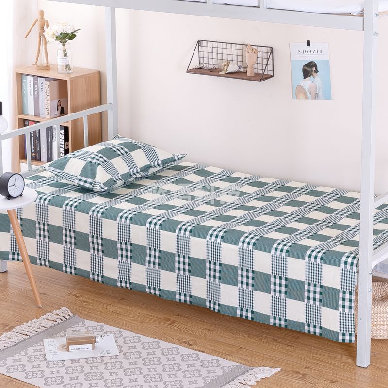 三五八五 床单单件 绿白格 床单120*230cm (涤棉) 多色可选