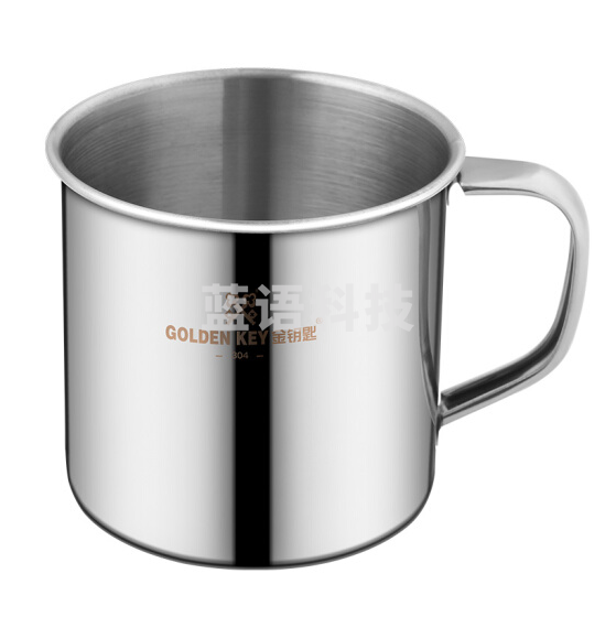 304不锈钢 儿童水杯幼儿园口杯防摔带手柄茶杯(儿童款无盖)