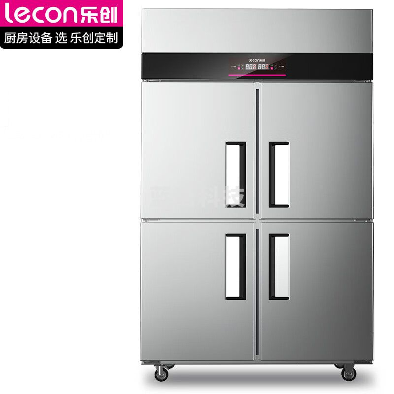 乐创(lecon) LC-J-YDG04C 四门冰箱商用冰柜立式后厨房冷藏冷冻双温工程款