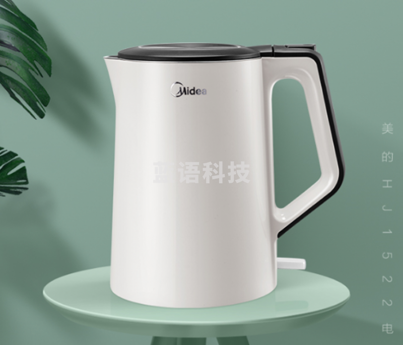 美的(Midea) 电水壶304家用烧水壶1.5L电热水壶双层防烫一体式无缝内胆大容量水壶 MK-HJ1522