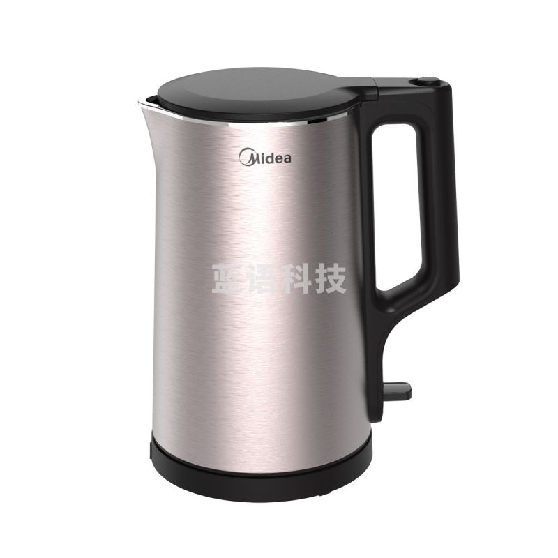 美的(Midea)MK-PJ17A01  电热水壶  家用1.7L双钢防烫防干烧  304不锈钢开水壶  一键开盖(线下同款)