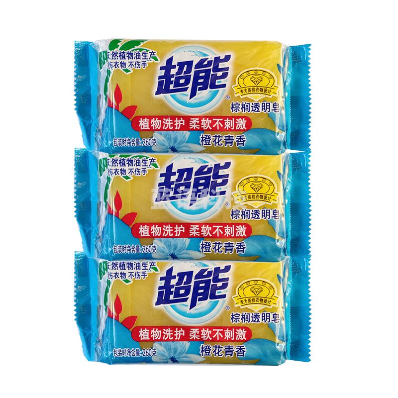 超能 棕榈 洗衣皂 260g *3块