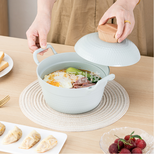 泡面锅 1L 铝合金材质  锅身*1、盖子*1、硅胶套*2