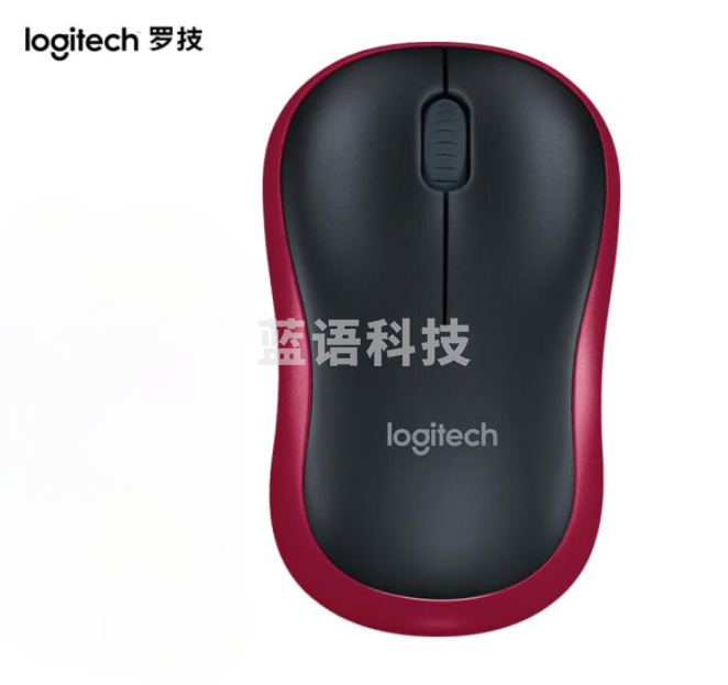 罗技M186 无线鼠标(黑色红边)